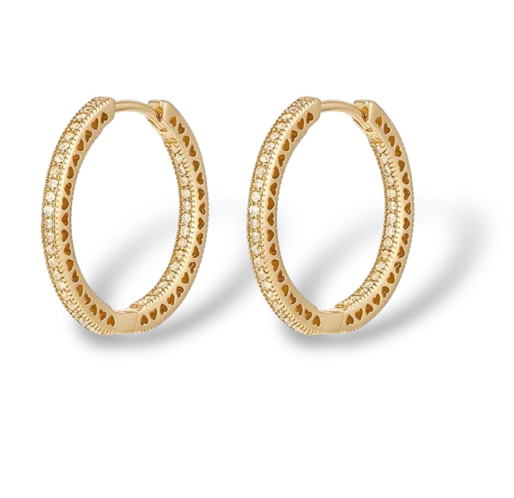 Cuore Hoop Earrings