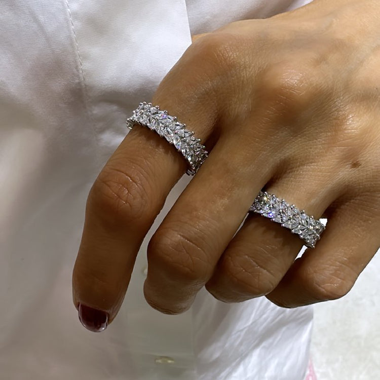 Double Row Marquise Ring