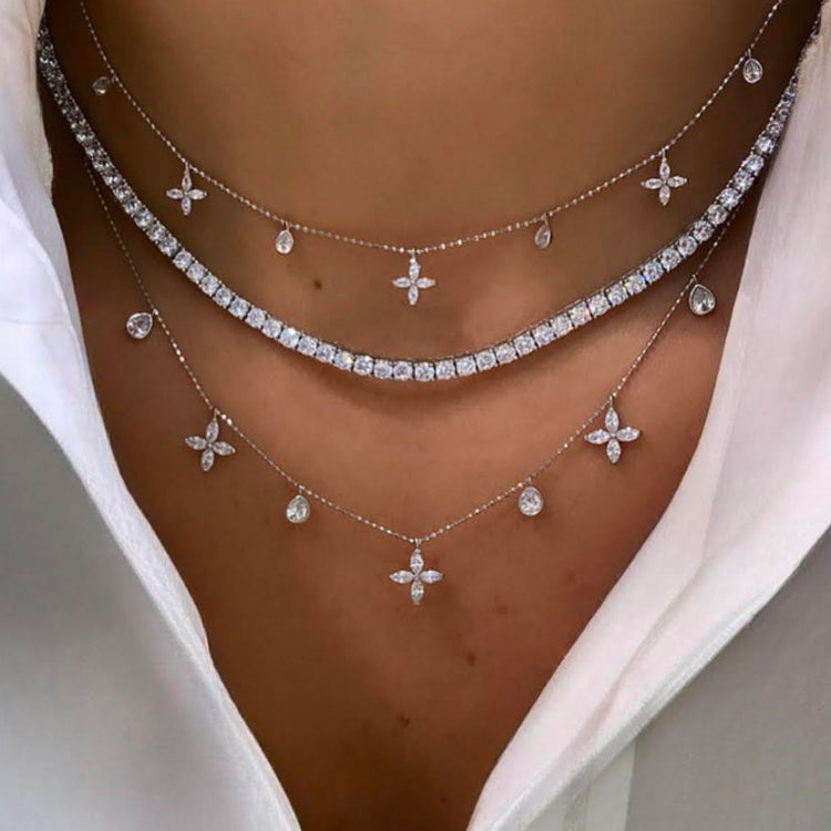 Marquise Necklace Silver