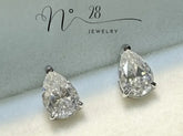 Moissanite Teardrop Earrings