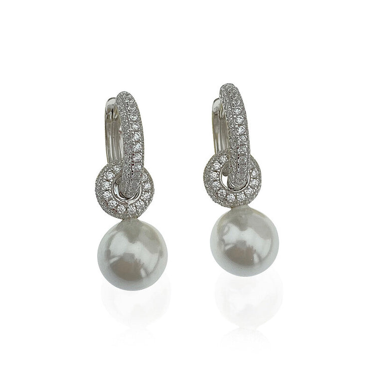 Pearl Hoop Earrings