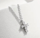 Mini Moissanite Cross