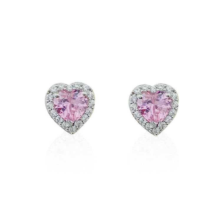 Arco Pink Heart Studs