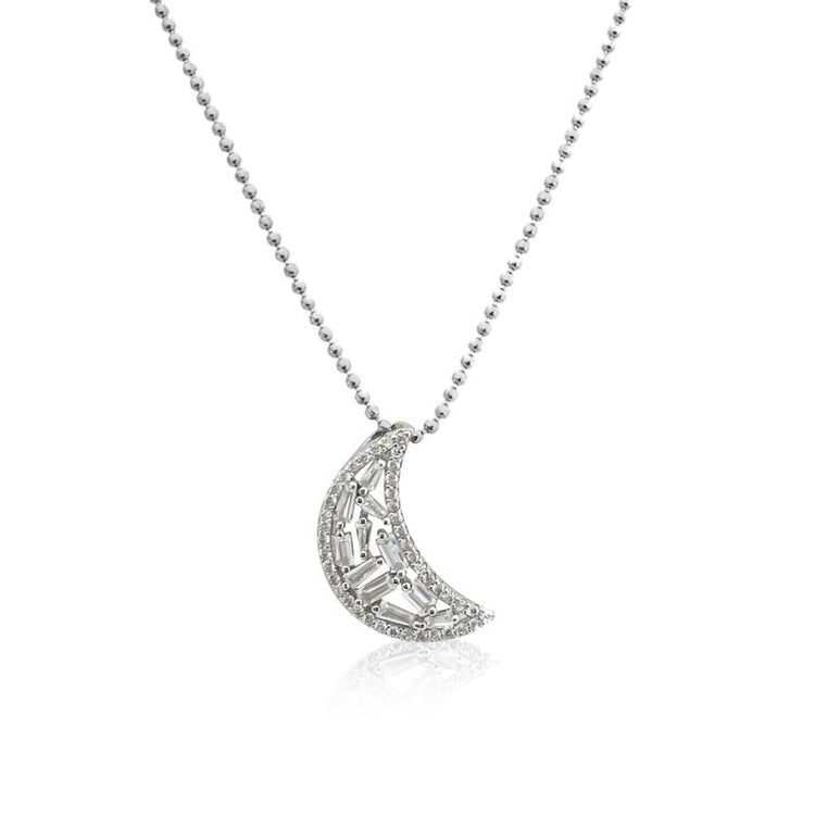 Cresent Necklace Silver