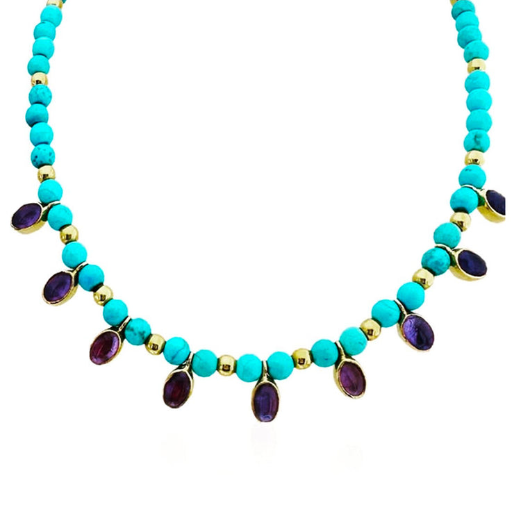 Turquoise Amethyst Necklace