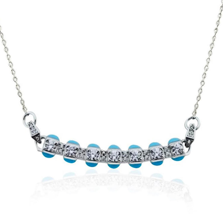 Monaco Turquoise Enamel Necklace